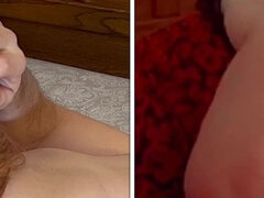 Amateur, Americano, Gorda, Mamada, Pareja, Semen en la boca, Lencería, Maduro