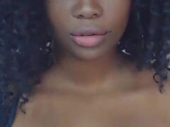 Amateur, Gros seins, Noire, Gode, Mamelons, Fumer