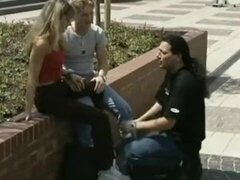 Anaal, Grote lul, Blond, Stel, Buiten, Kut duiken, Zuigen, Tiener