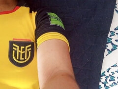 Stepdaughter Before Going Out to Play Soccer She Warms up by Masturbating Her Juicy Pussy and Her Big Tits Until She Runs Orgasm