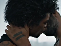 Black gay anal fucks bbc guy in the asshole doggy style