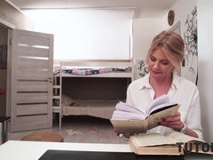 Szőke, Kugár, Hd, Érett koros, Érett feleség, Orosz, Fiú