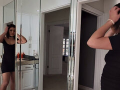 Busty lesbian stepmom pussylicked in erotic couple