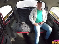 A lady taxi driver wants to take a look at her passenger's dick.