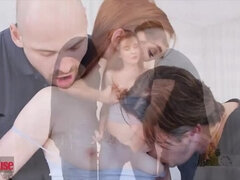 アナル, デカ尻, フェラチオ, バック, 指いじり, 天然, オマンコ, 三人