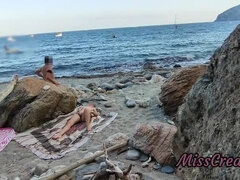 Strand, Geschnappt, Fingern, Flashen, Nackt, Im freien, Weibliche ejakulation, Spanner