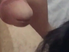 Amatør, Asiat, Pik sutte, Par, Håndjob, Hjemmelavet, Pov