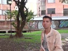 Meeting a handsome lad and inviting him to his place