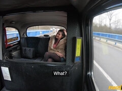 Black-haired lesbian with small cans tries cock for the first time