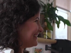 Grote kont, Grote mammen, Bruinharig, Harig, Hd, Lesbisch, Rijpe lesbienne, Trio