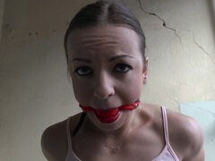 Lilit Sweet is bound, gagged and stimulated with a sex toy