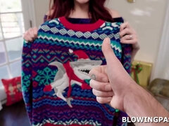 A Christmas deep throat from my sisterinlaw