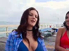 Latinas have girl-on-girl lovemaking in public - Sophia Leone and Mandy Flores