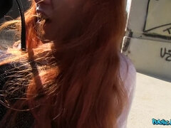 Amatör, Avsugning, Utomhus, Rödhårig