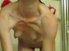 18, Brunette, Dusj, Alene, Squirting, Tenåring