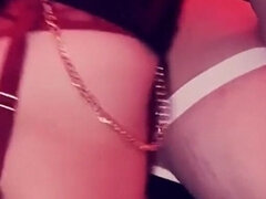 Amateur, Dominacion femenina, Lencería, Esclavo, Medias largas, Strapon