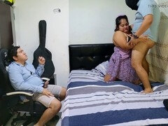 Velký zadek, Creampie, Cuckold, Manžel, Latinské, Mamina, Kalhotky, Prsa v akci