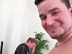 Stor svart kvinne, Brunette, Husfrue, Ridning, Pupper, Kone