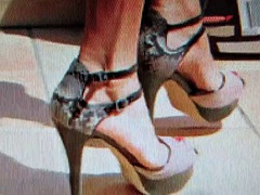 Cindy high heel sandals in the South of France