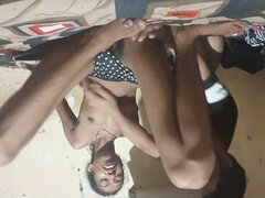 Horny wife Rosey goes to neighbor's place for a rough fuck and wild ride on a strong dick