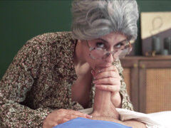 Sypialnia, Kutas, Styl na pieska, Palcówka, Okulary, Babunia, Krótkie włosy, Skarpety