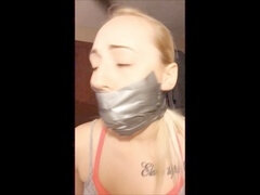 Amador amadora, Norte americano a, Bondagebeldade, Amordaçar, Namorada, Feito em casa, Lingerie