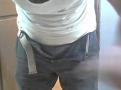 Masculine Man Cums in Office Storage and Shower