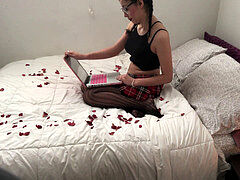 Femelle, Orgasme, Pigtail, Adolescente, Jouets, Pute