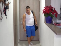 Amateur threesome with brunette girlfriends - Big fake tits