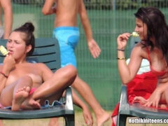Hot Bikini Teens Beach Voyeur Bikini Spy Close-Up 4K UHD Video 04