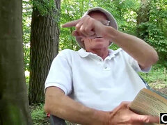 Naughty nubile caboose slapping by Grandpa And Kissing and Fucked