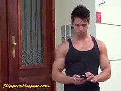 Pijpbeurt, Bruinharig, Tsjechisch, Voetbeurt, Handbeurt, Masseren, Orgasme, Tiener