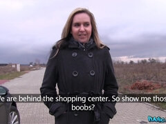 Public Agent - Blond Hair Babe Sucking And Fucks In Car 1 - Lina Cors