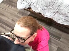 Amatőr, Amerikai, Cumizás, Szájba élvezés, Arcra élvezés, Érett feleség, Anyuci, Vöröshajú