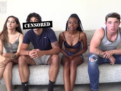 Tetona, Ébano, Sexo duro, Interracial, Tetas naturales