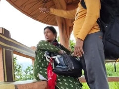 Permi Pooja outdoor blowjob with college boy in forest - hot desi bhabhi public sex at tourist place