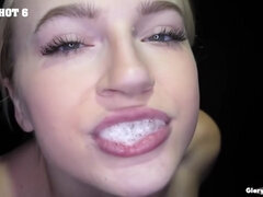 큰 음경, 흑갈색 머리, 깊은목구멍, 음경, 얼굴에, 밀프, 엄마, 문신