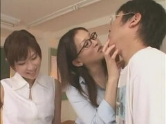 Exotic Japanese girl Yuki Toma, Miki Komori in Crazy Fingering, Threesomes JAV scene