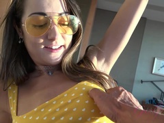 Exibicionismo, Namorada, Público, Xoxota, Raspar depilar, Descascar, Tetas, Voyeur