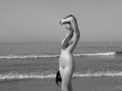 Leie, Strand, Braunhaarige, Hd, Im freien, Titten