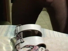 Leie, Spermaladung, Fetisch, Masturbation, Nylon, Solo