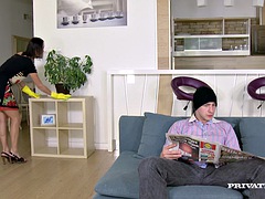 항문, 오랄섹스, 흑갈색 머리, 크림파이, 여자친구, 하드코어, 마사지, 젖가슴