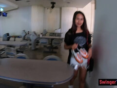 Enthousiasteling, Aziatisch, Kont, Grote lul, Bruinharig, Lul, Huisgemaakt, Gezichtspunt