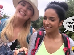 Kont, Kont, Blond, Rondborstig, Buiten, Kut duiken, Tatoeage, Tieten likken