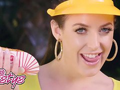 Angela White Masturbates While Preparing Hot Dogs & Even Puts One Between Her Huge Tits