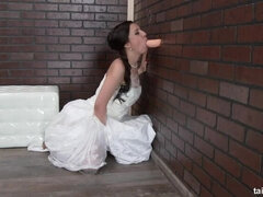 신부, 글로리홀, 하드코어, 팬티들, 혼자, 스타킹, 젖가슴, 젖은