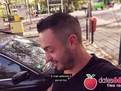 Amatőr, Gépkocsi, Ondó fröcskölés, Német, Filigrán alkatú, Nyilvános, Nuni, Valóság