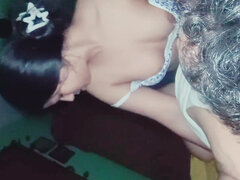 Amatør, Stor svart kvinne, Par, Inder, Moden, Ridning