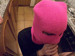 Grande cazzo, Schizzo di sborra, Maschera, Succhiando, Ragazza