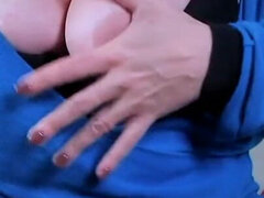 Amatorka, Czarny, Dildo, Płeć żeńska, Francuski, Dojrzałe, Naturalne cycki, Pończochy